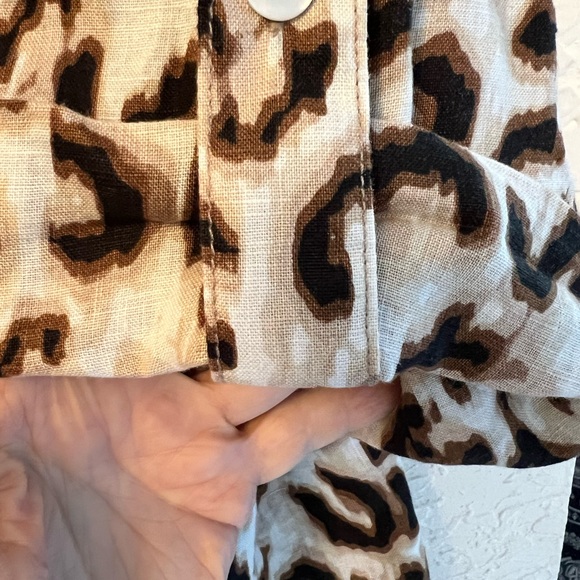 Ruby Rd. Leopard Print Button Down Shirt - Picture 6 of 9